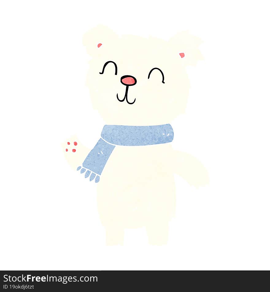 Cartoon Cute Polar Bear Cub