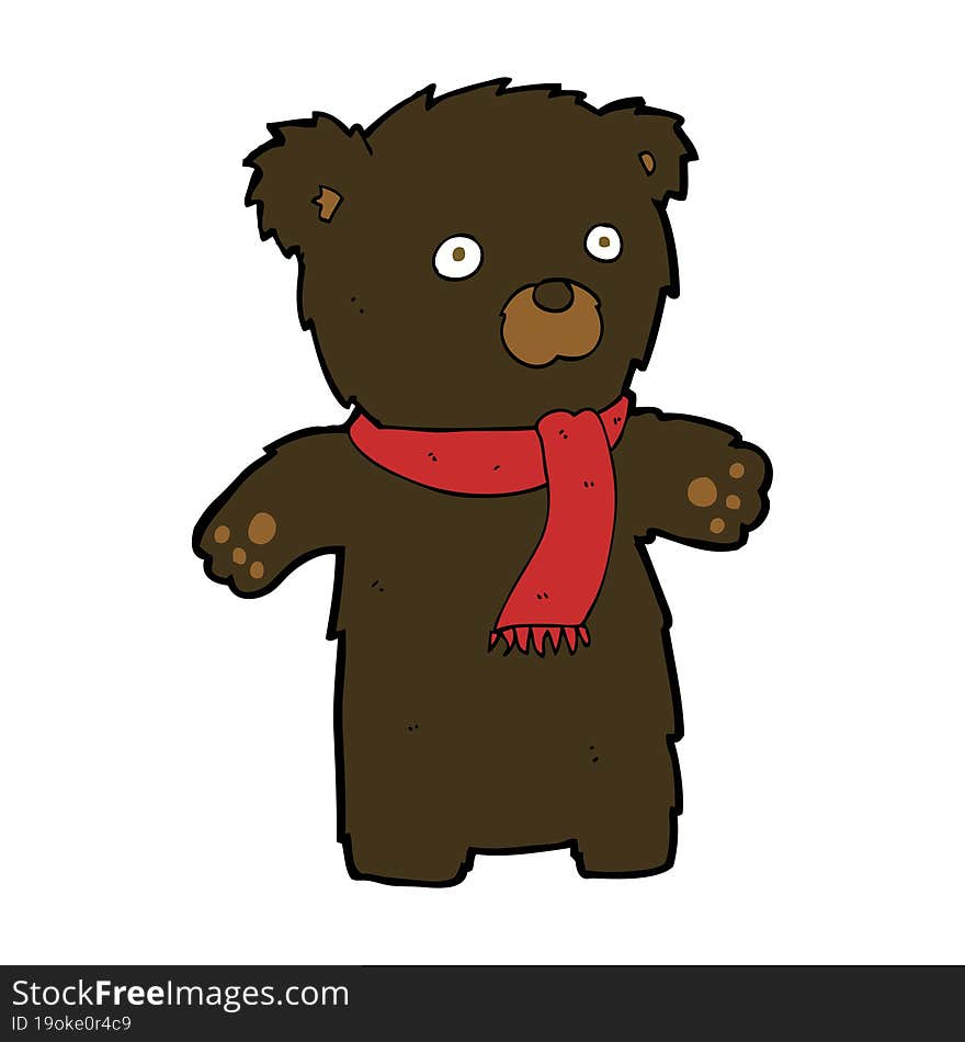 Cartoon Cute Black Bear