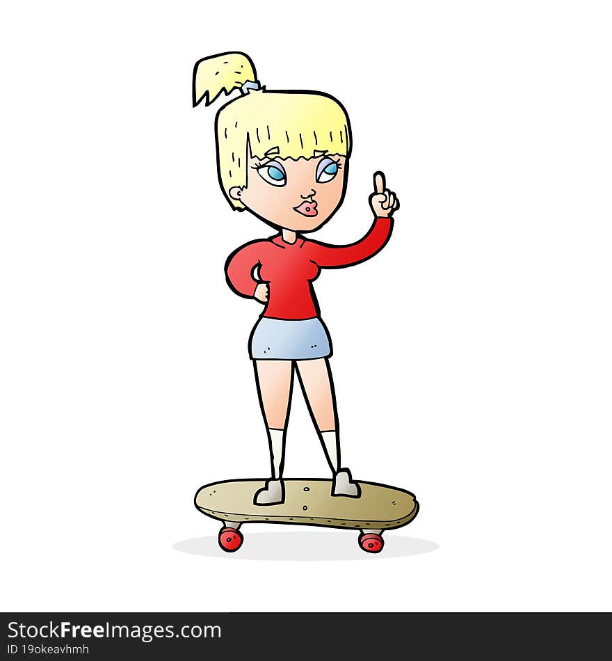 cartoon skater girl