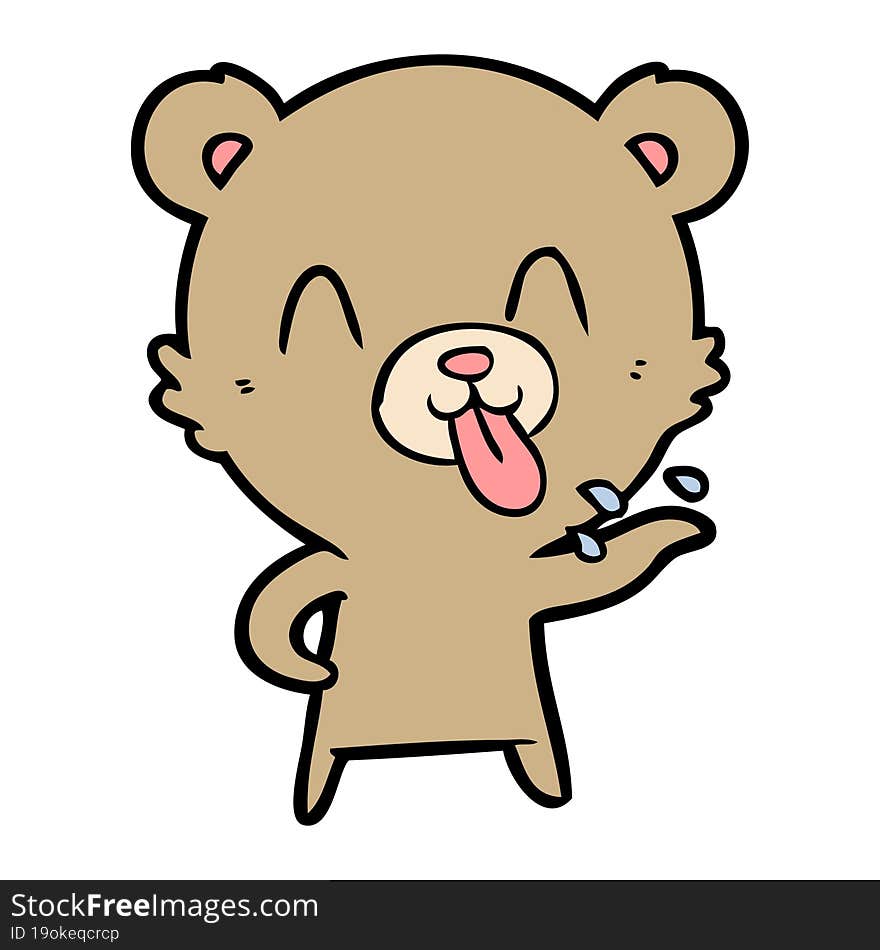 rude cartoon bear. rude cartoon bear