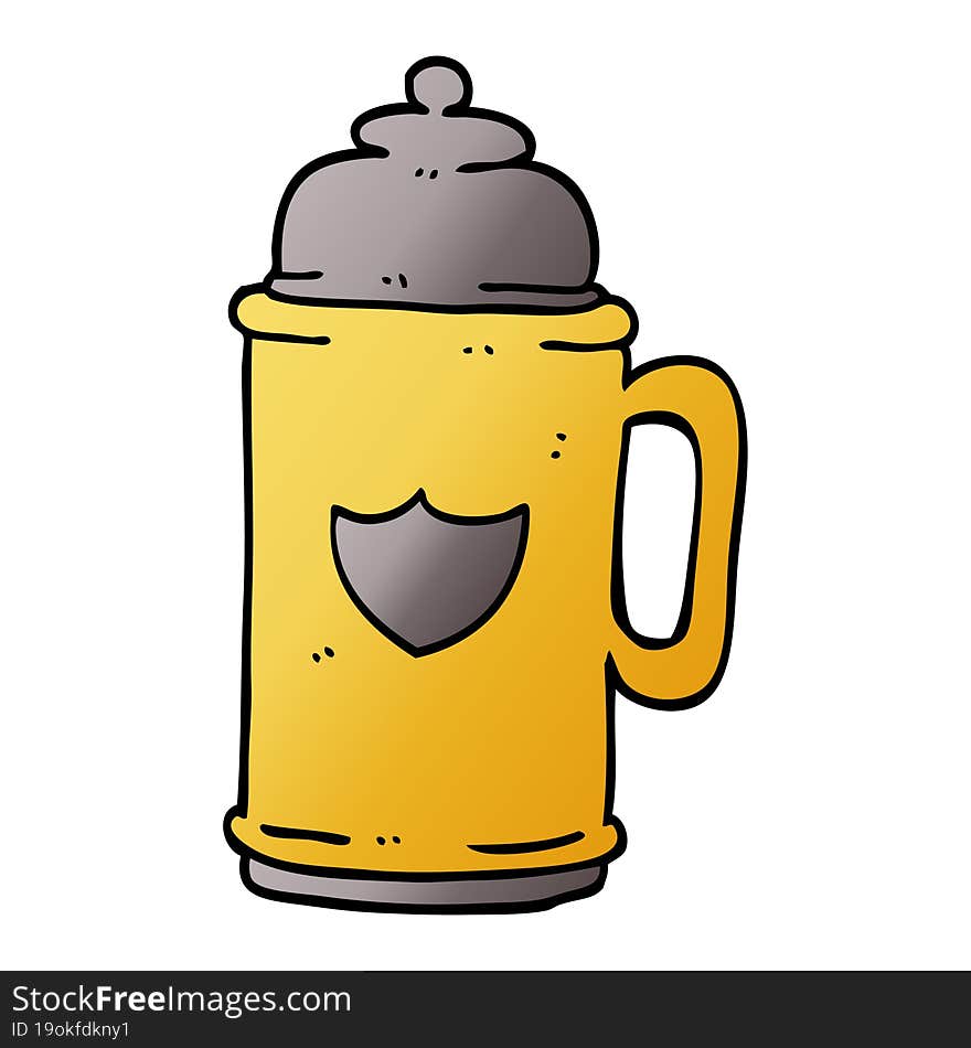 cartoon doodle golden tankard