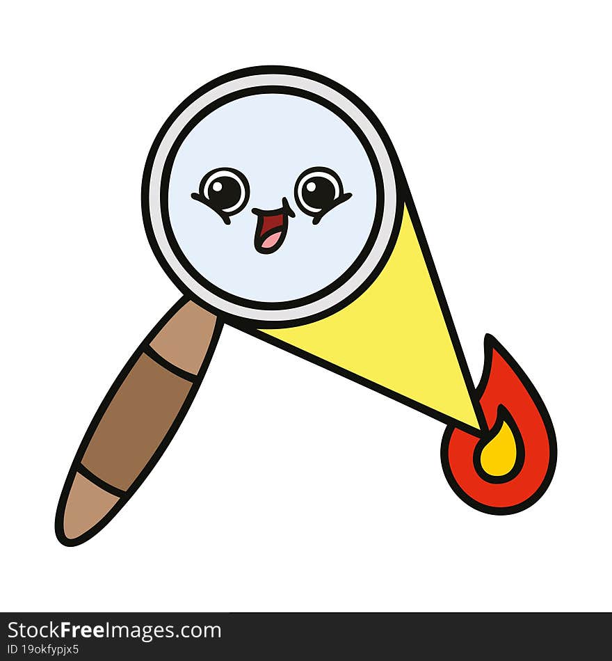 cute cartoon of a magnifying glass