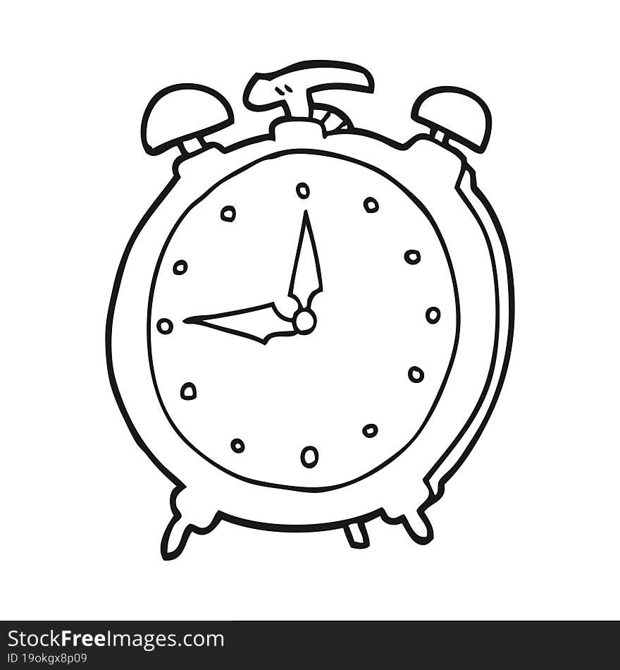 cartoon alarm clock