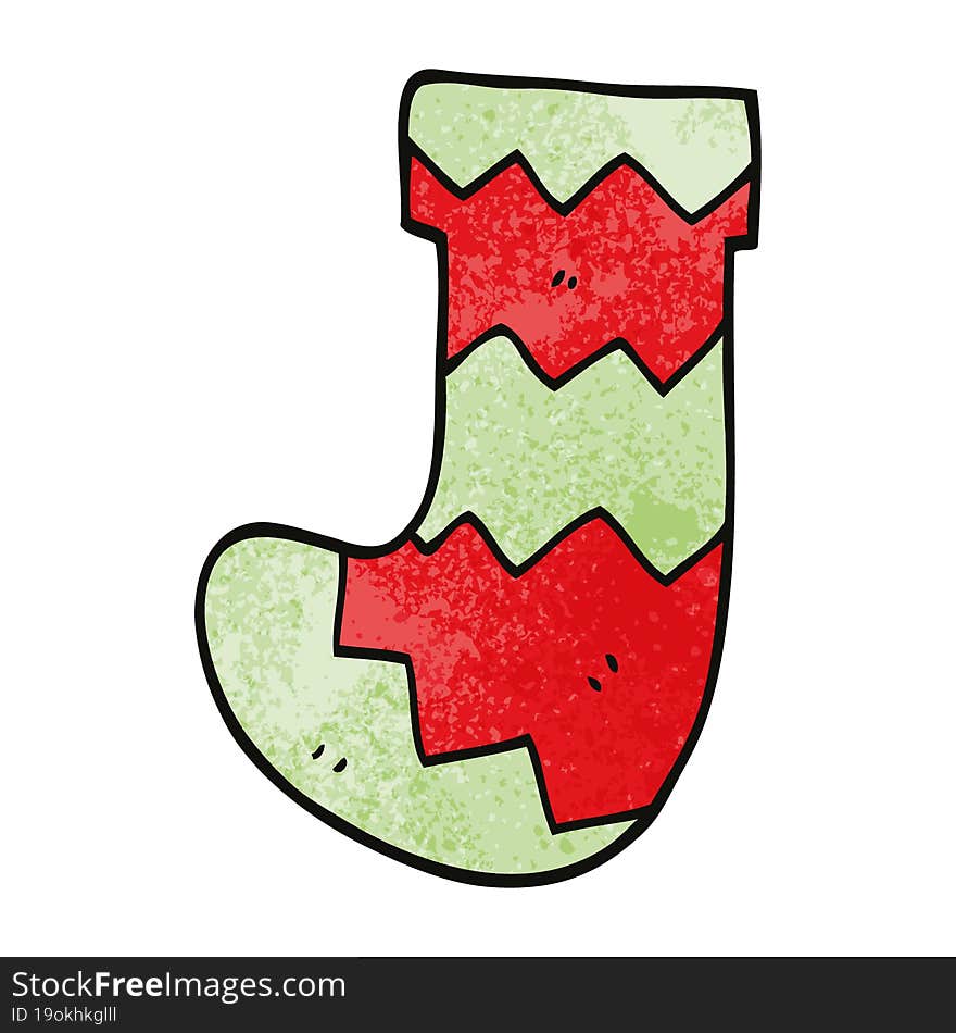 cartoon doodle christmas stocking