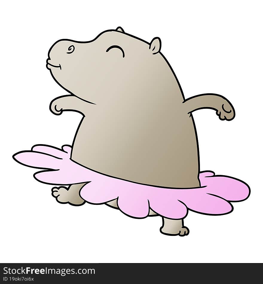 cartoon hippo ballerina. cartoon hippo ballerina