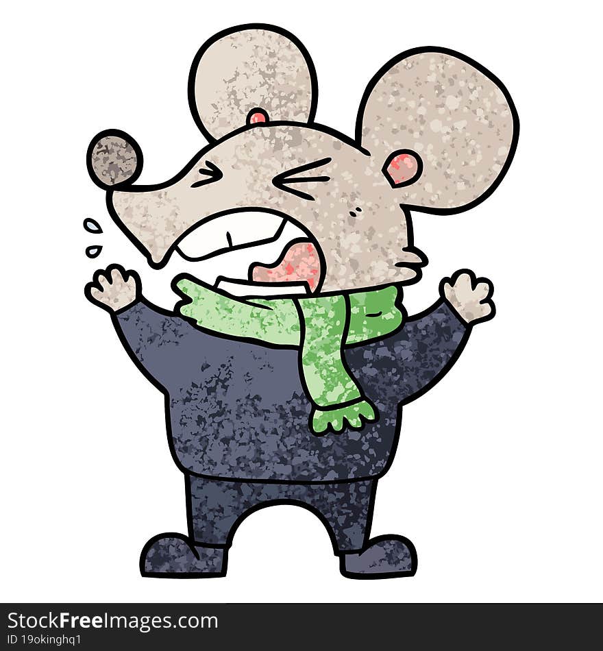 cartoon angry mouse. cartoon angry mouse