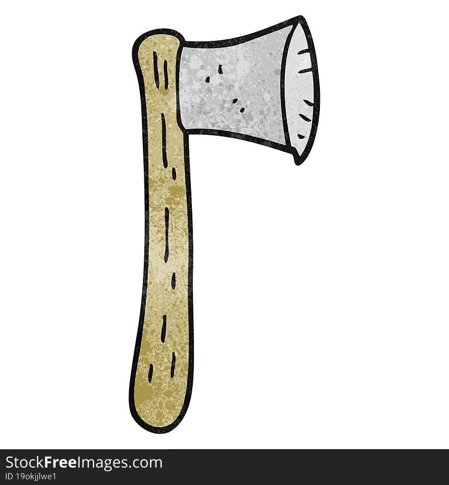 textured cartoon axe