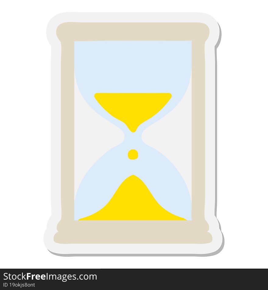 Hourglass Running Sand Sticker