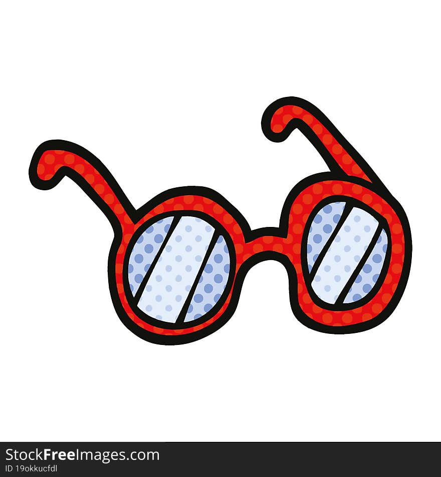 comic book style cartoon spectacles