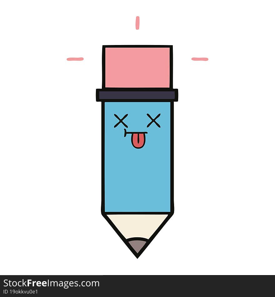 cute cartoon pencil