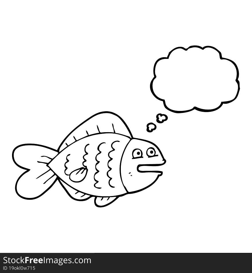 thought bubble cartoon funny fish