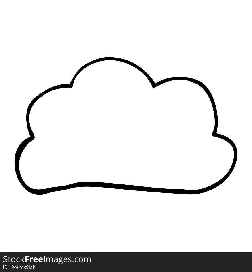 line drawing cartoon weather cloud