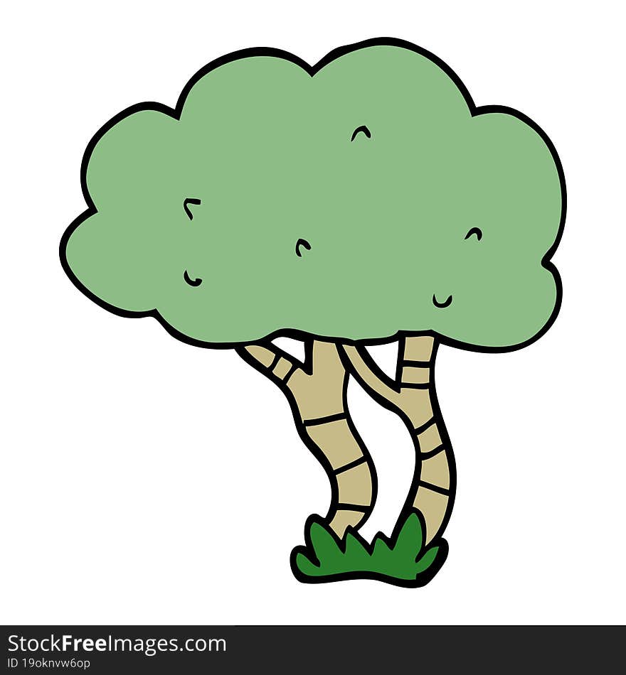 Cartoon Doodle Tree