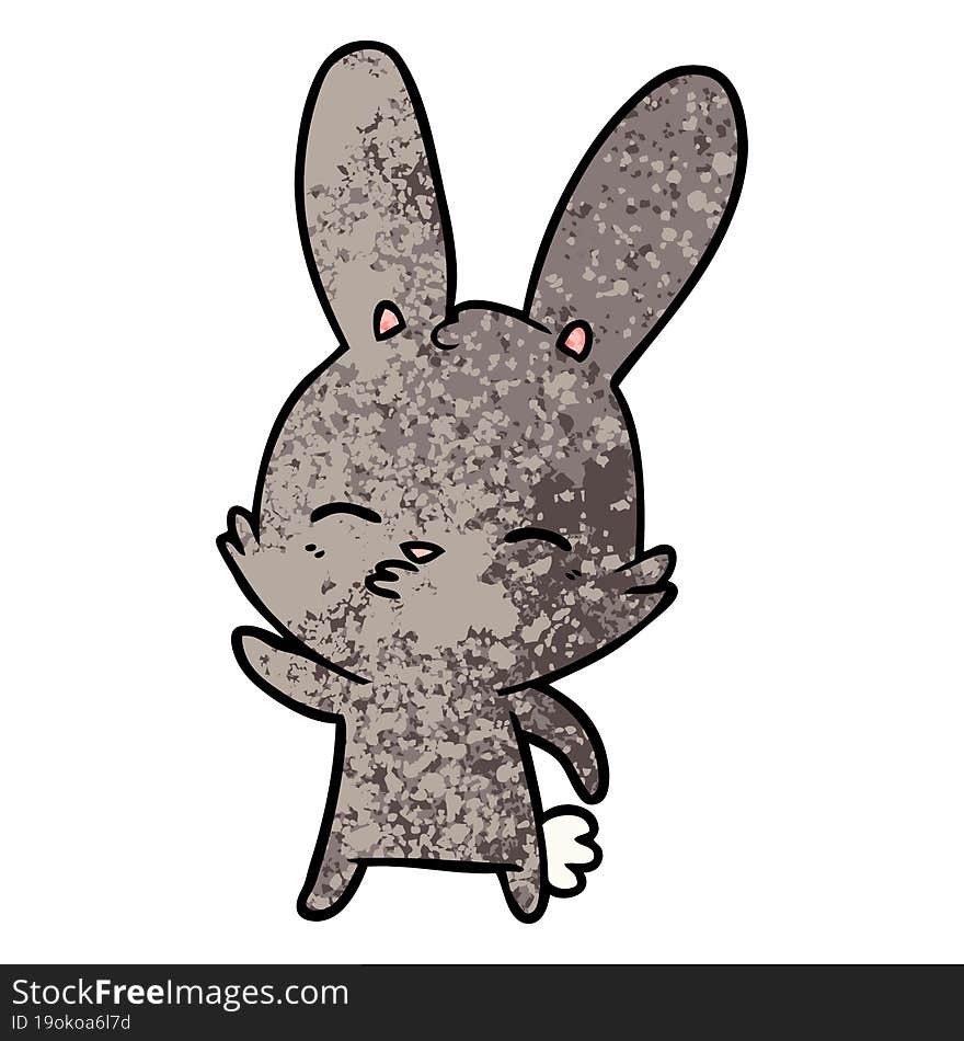 curious bunny cartoon. curious bunny cartoon