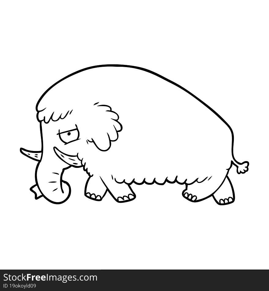 cartoon mammoth. cartoon mammoth