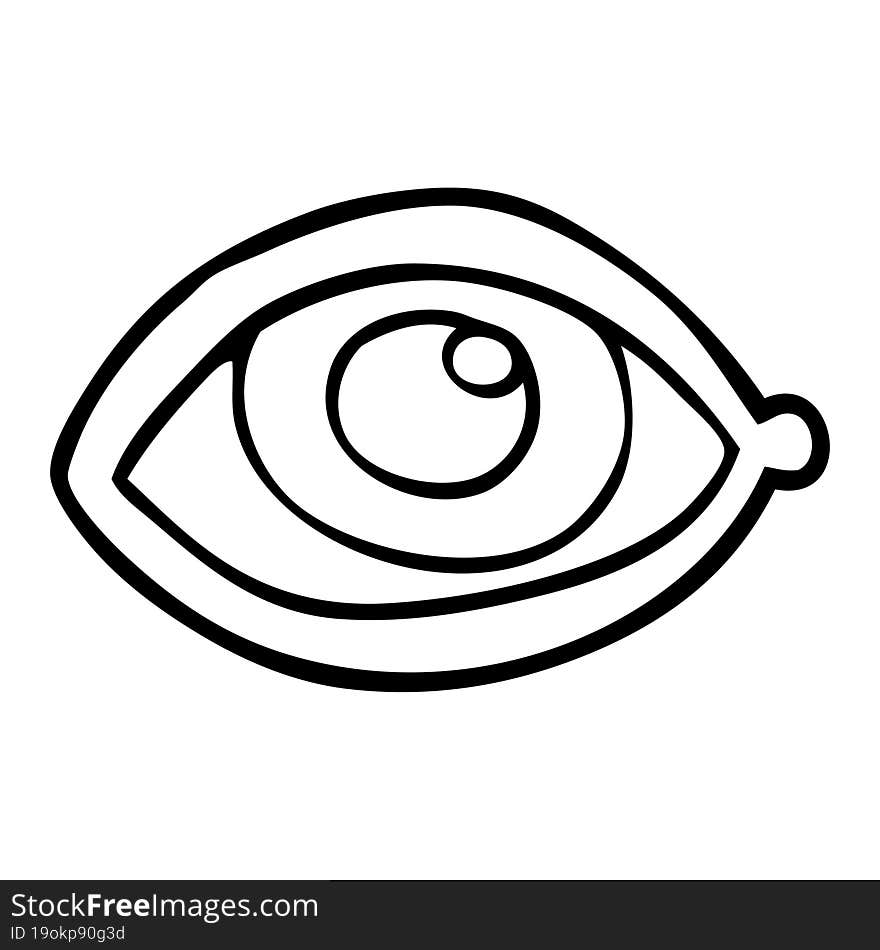 line drawing cartoon human eye