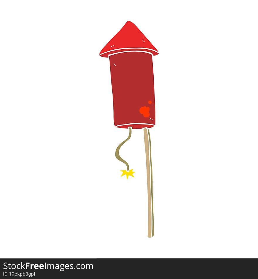 flat color illustration of a cartoon firework