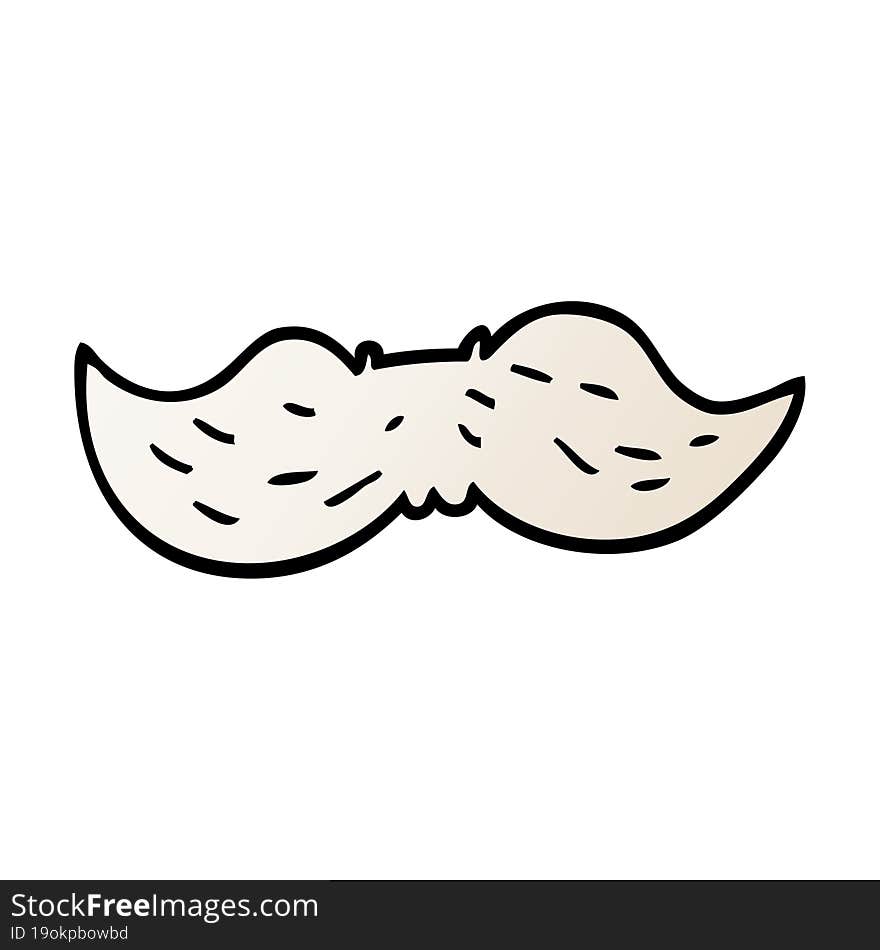 cartoon doodle mans mustache