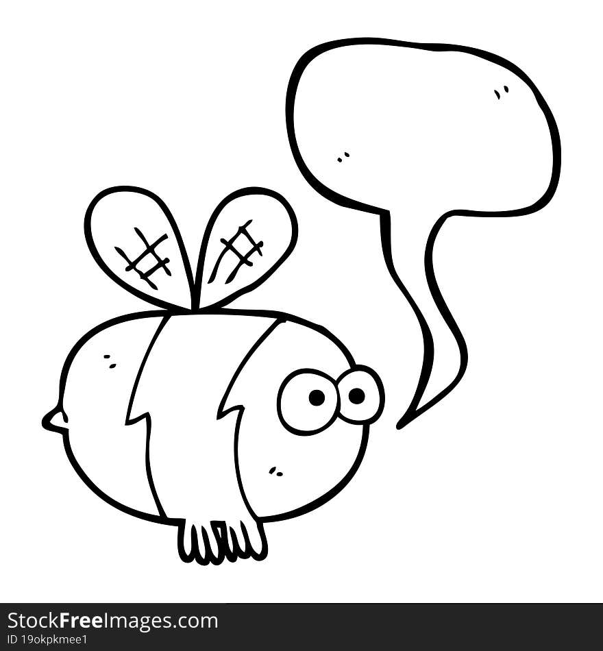 speech bubble cartoon bee