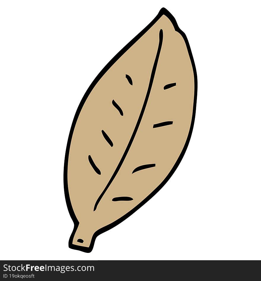 Cartoon Doodle Leaf