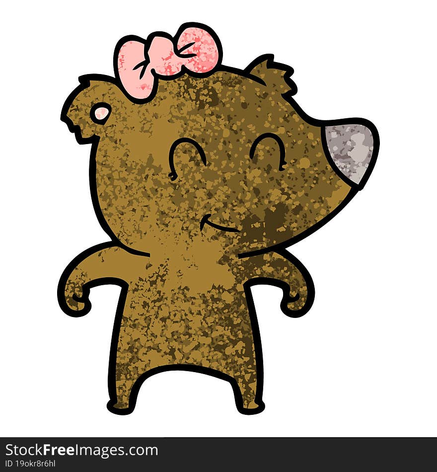 female bear cartoon. female bear cartoon