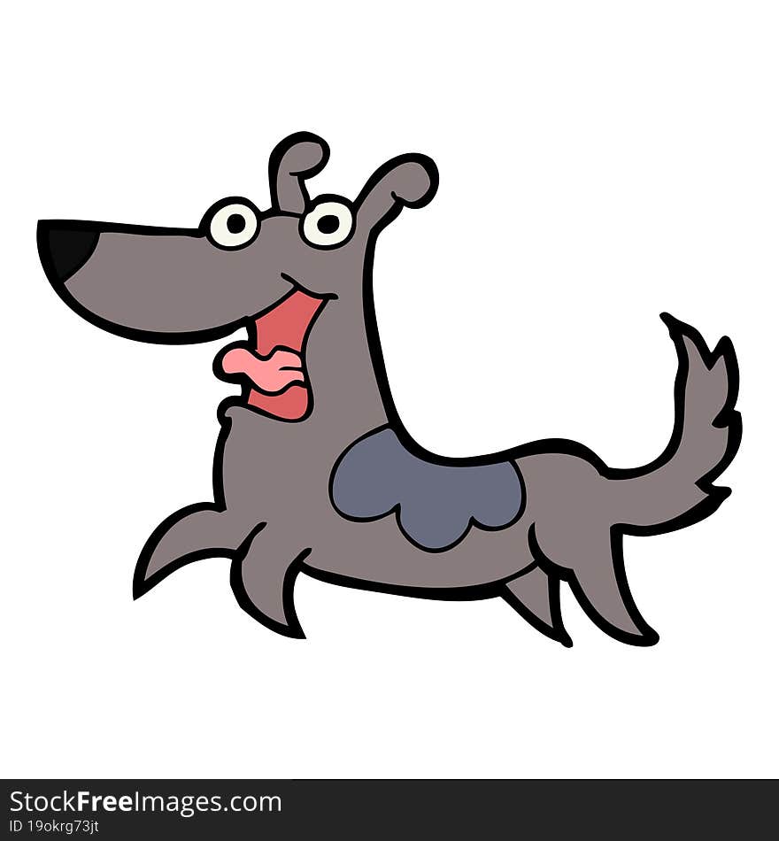 happy dog cartoon