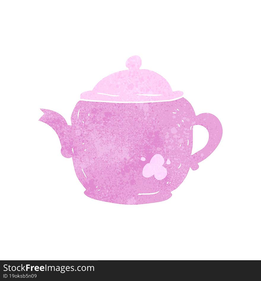 retro cartoon teapot