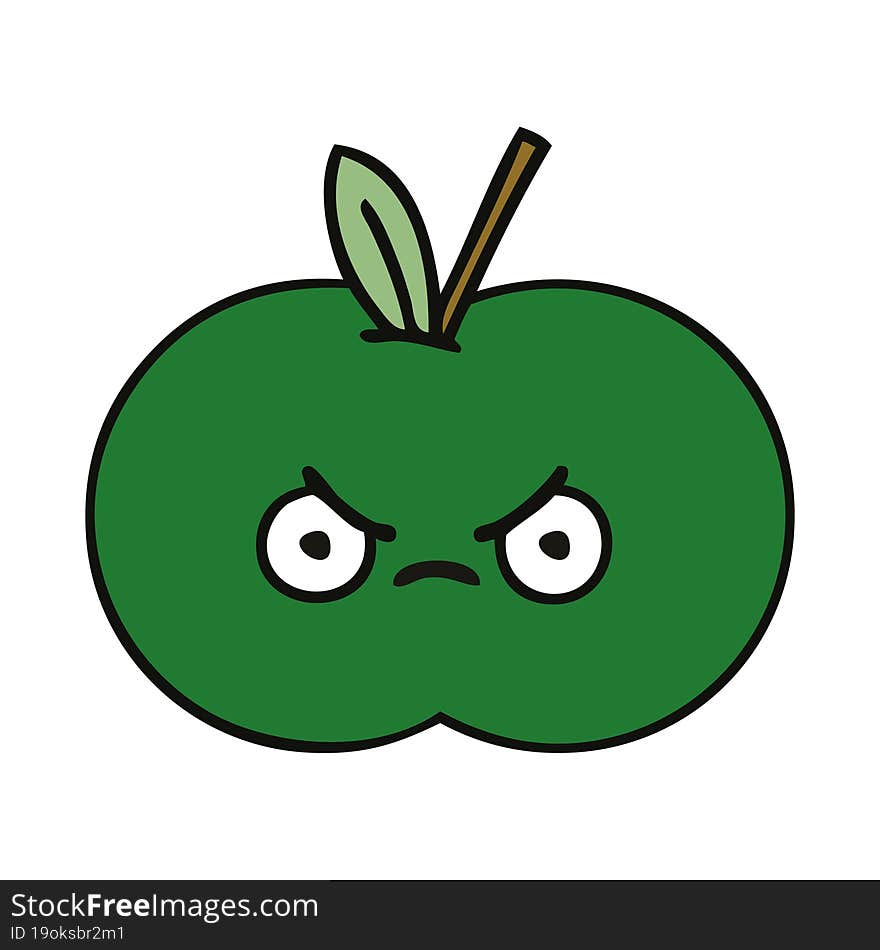 cute cartoon juicy apple