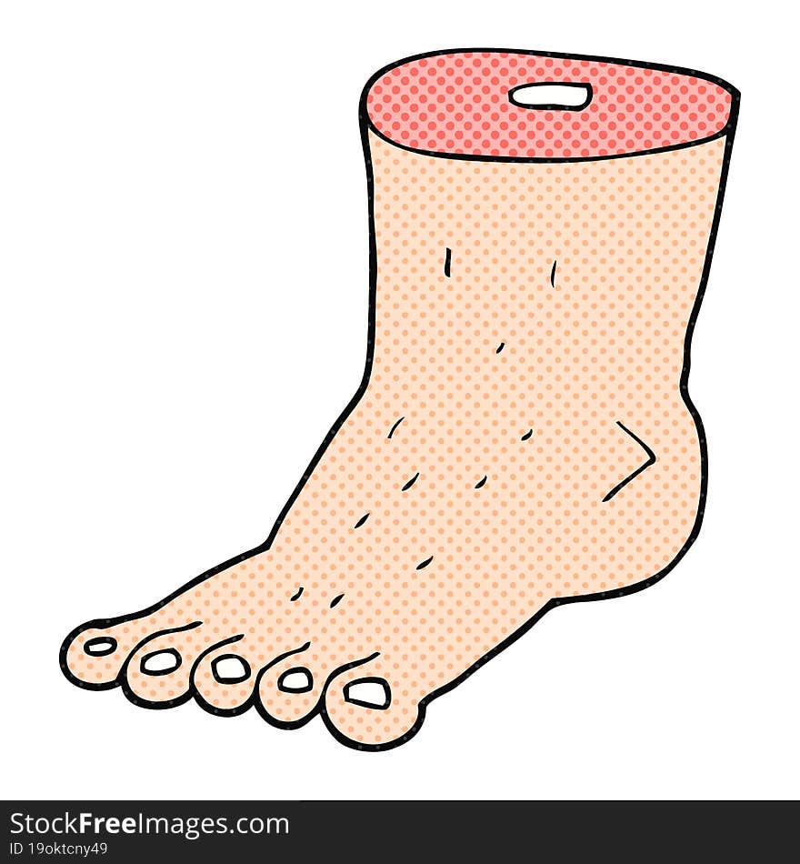 cartoon foot