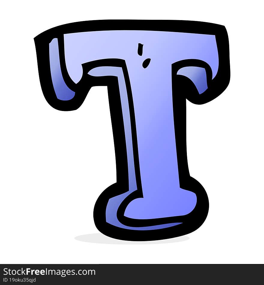 Cartoon Letter T