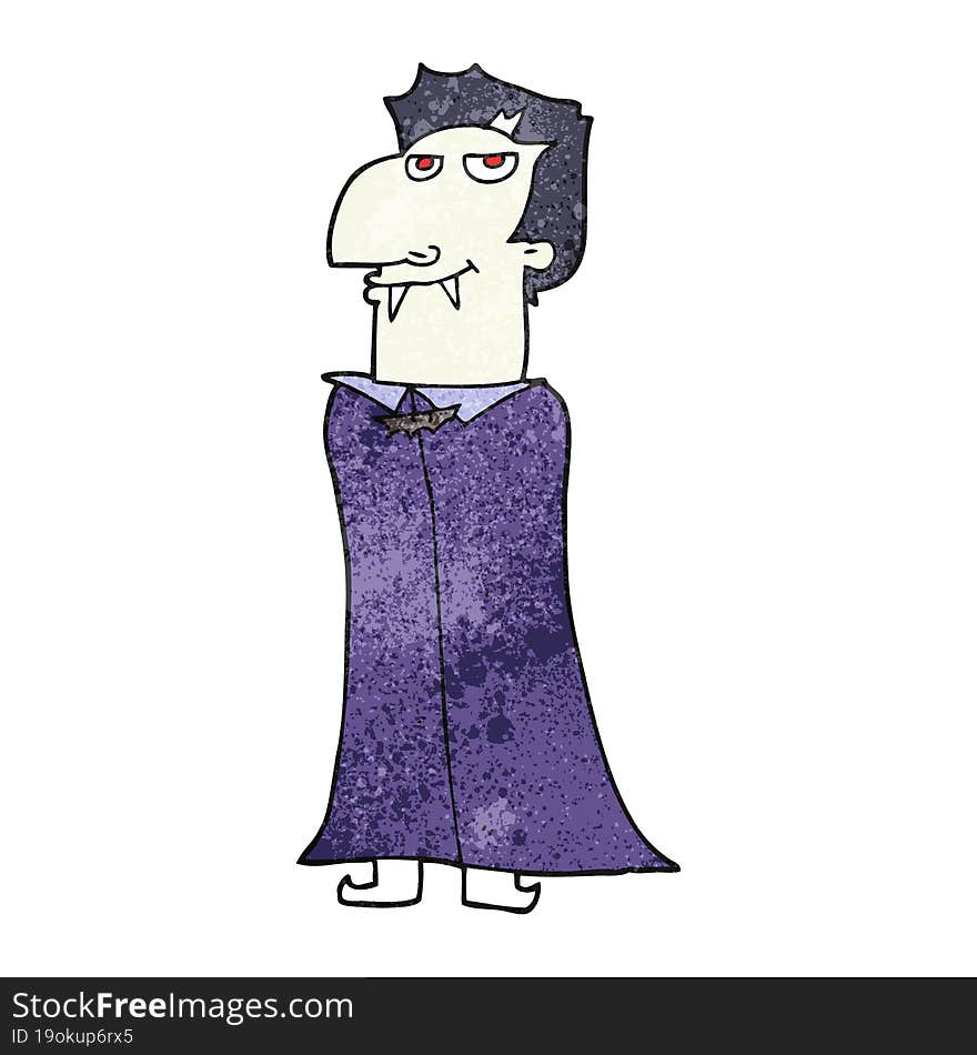 textured cartoon vampire