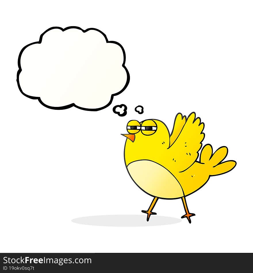 Thought Bubble Cartoon Bird