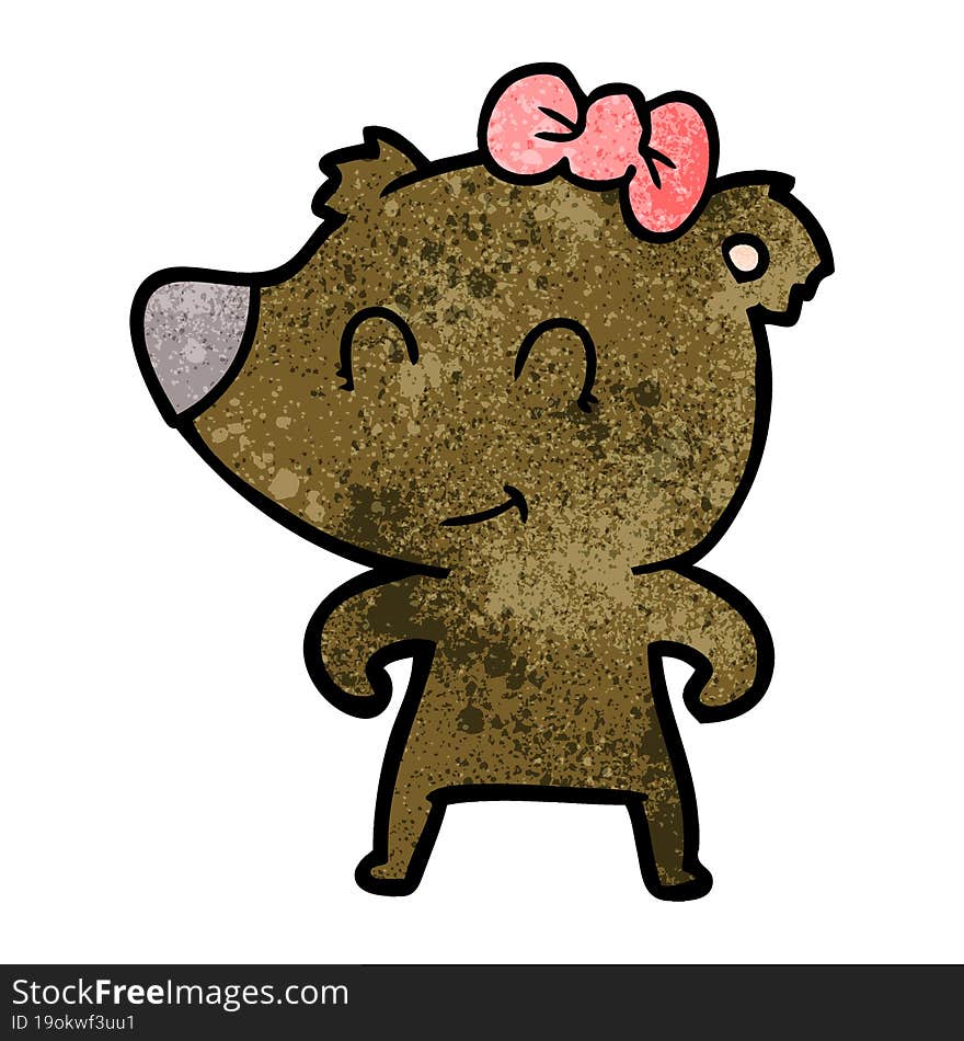 female bear cartoon. female bear cartoon