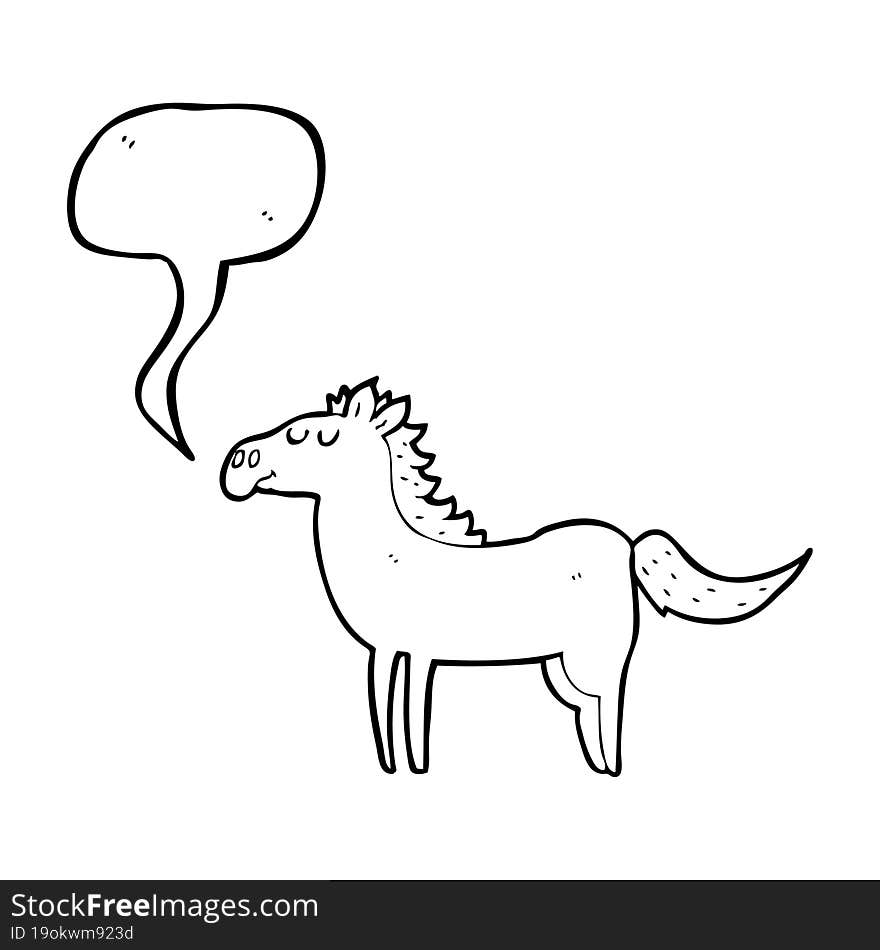 speech bubble cartoon horse