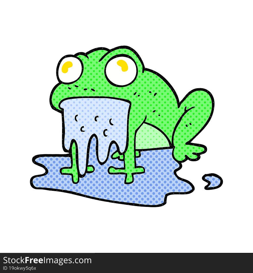 cartoon gross little frog