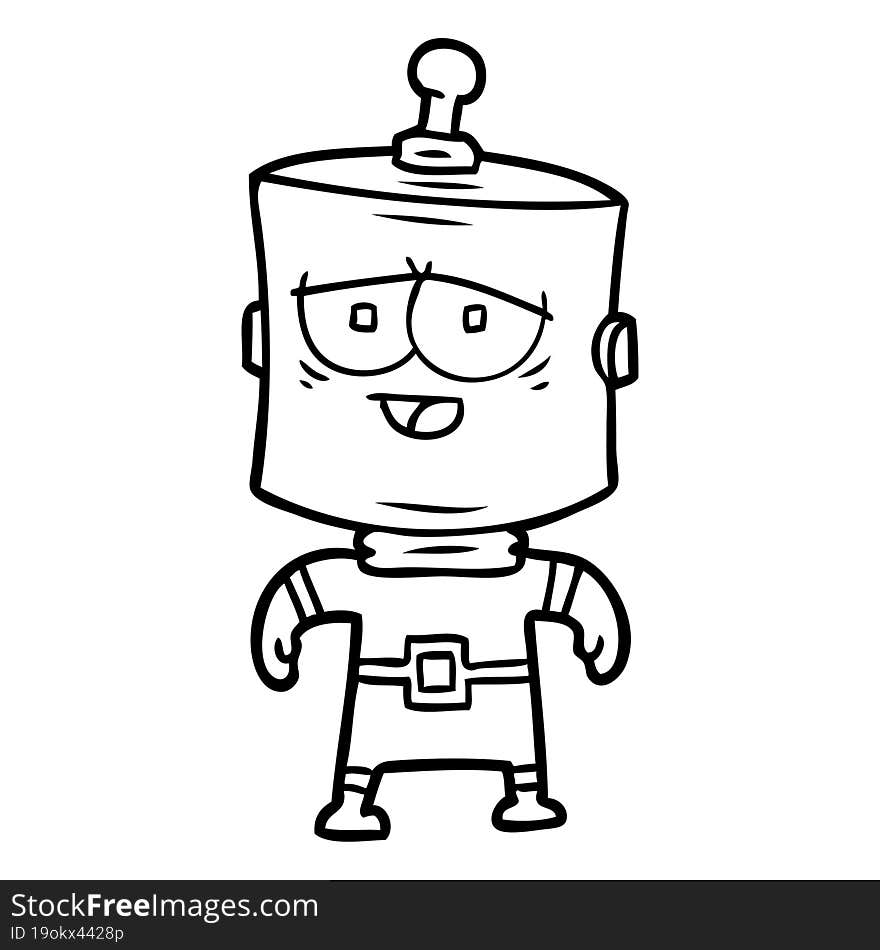 cartoon robot. cartoon robot