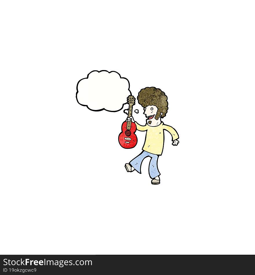 cartoon man with guitar