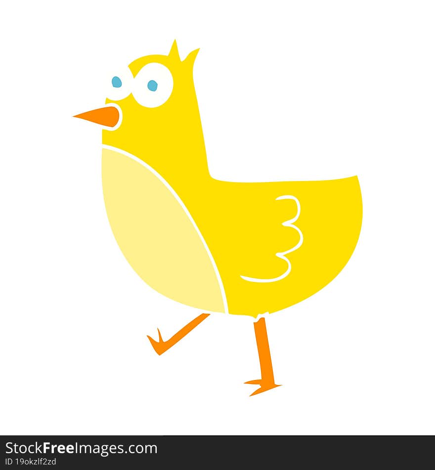 flat color illustration of bird. flat color illustration of bird