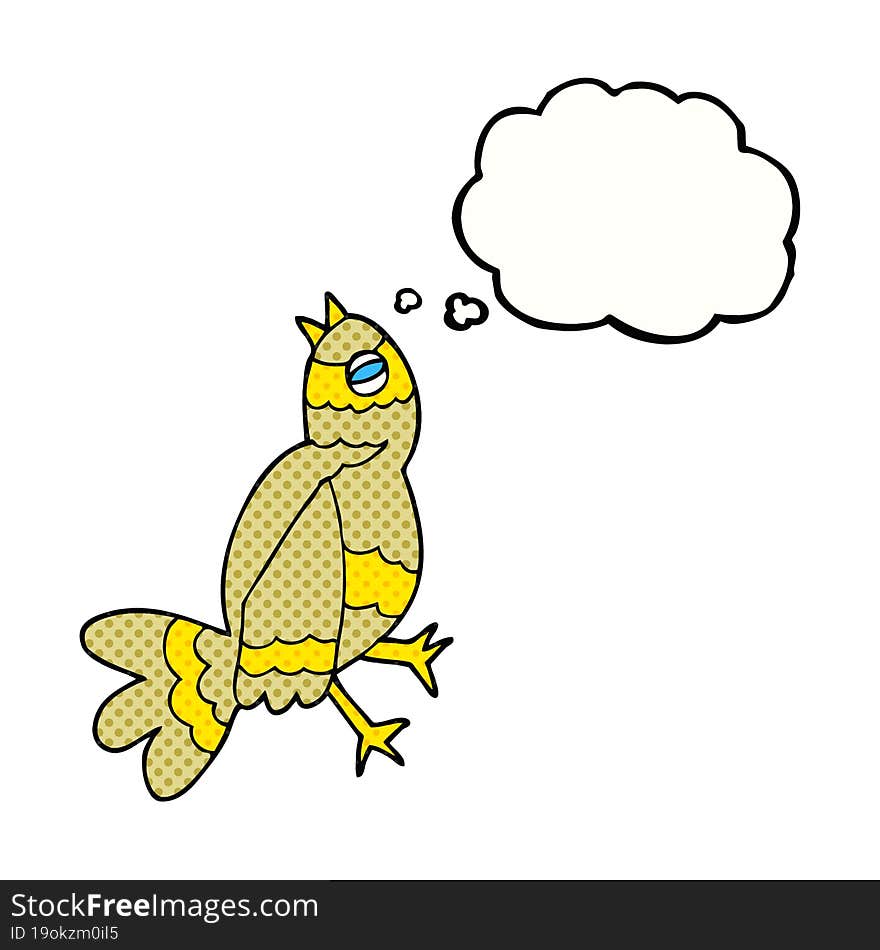 Thought Bubble Cartoon Bird