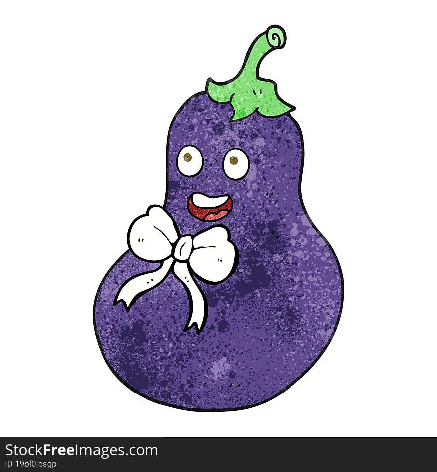 textured cartoon eggplant