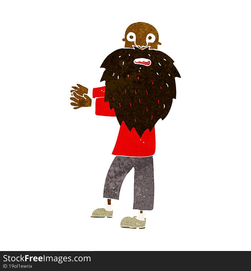 cartoon bearded old man