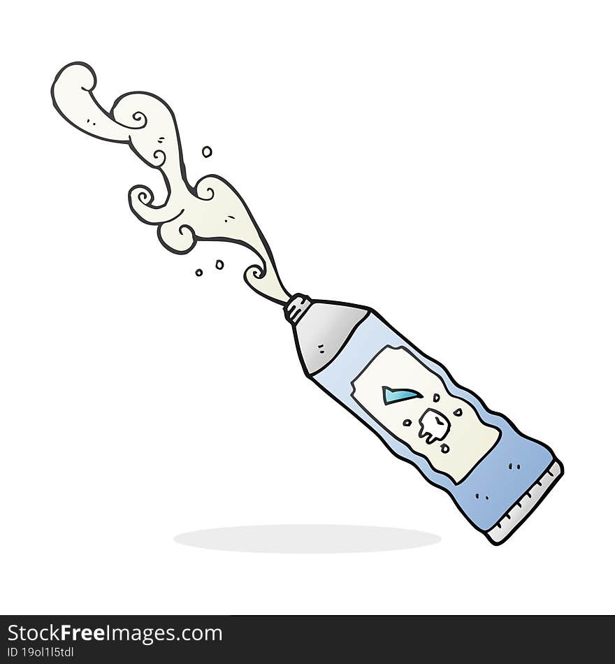 cartoon toothpaste squirting