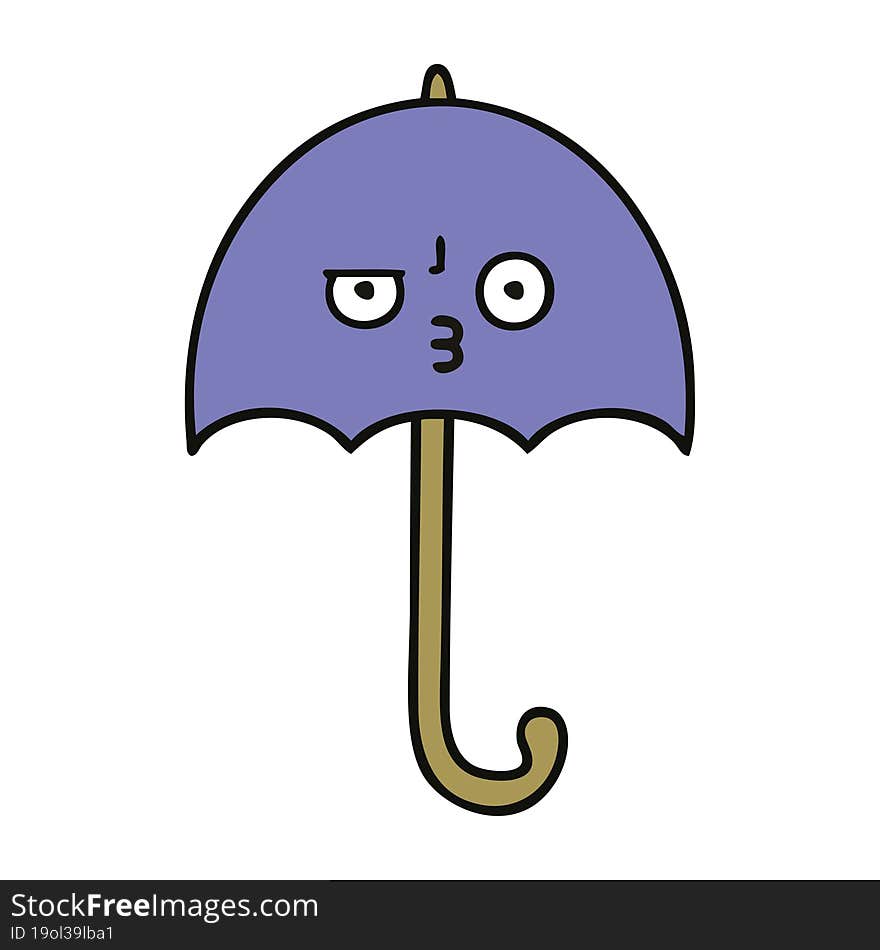 cute cartoon of a umbrella. cute cartoon of a umbrella