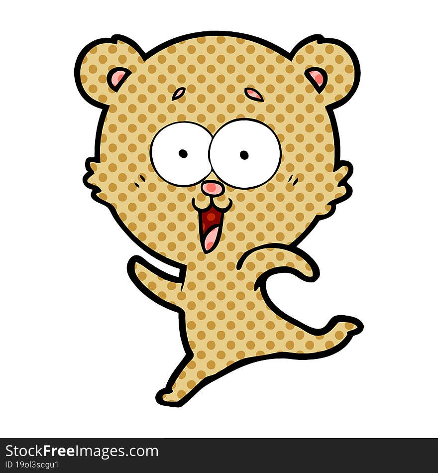 laughing teddy  bear cartoon. laughing teddy  bear cartoon