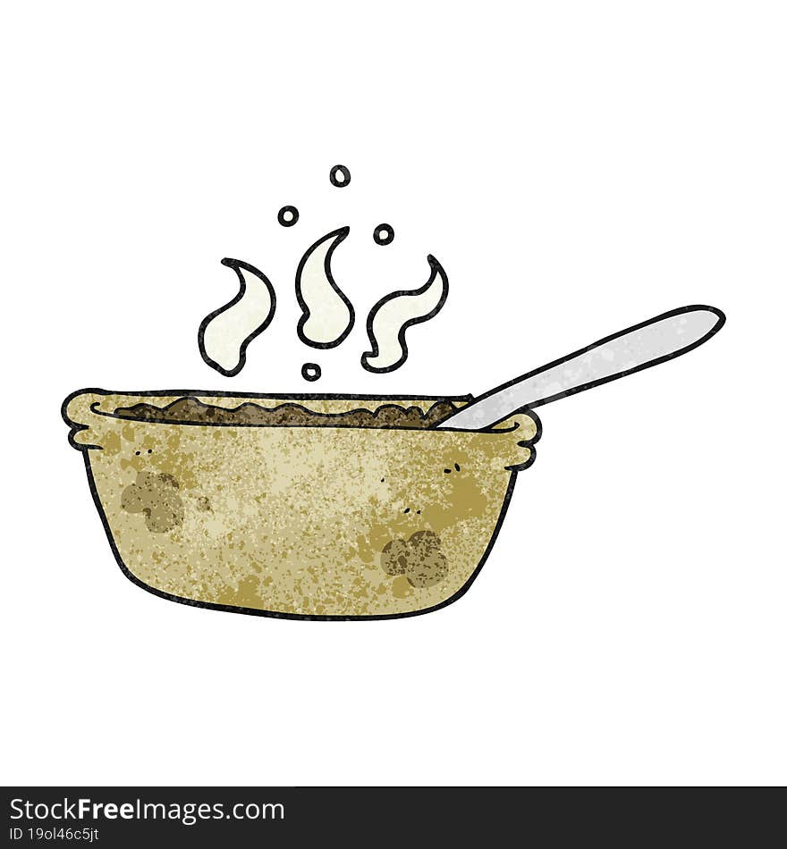 Textured Cartoon Bowl Of Stew