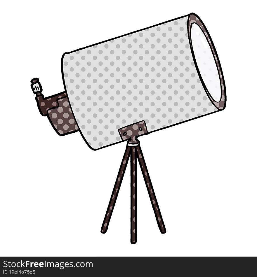 cartoon big telescope. cartoon big telescope