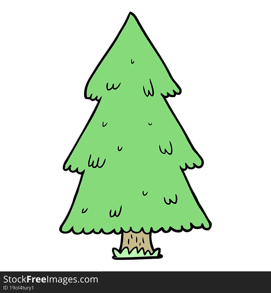 cartoon christmas tree. cartoon christmas tree