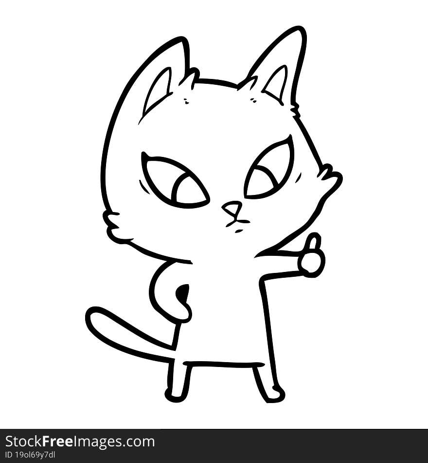 confused cartoon cat. confused cartoon cat