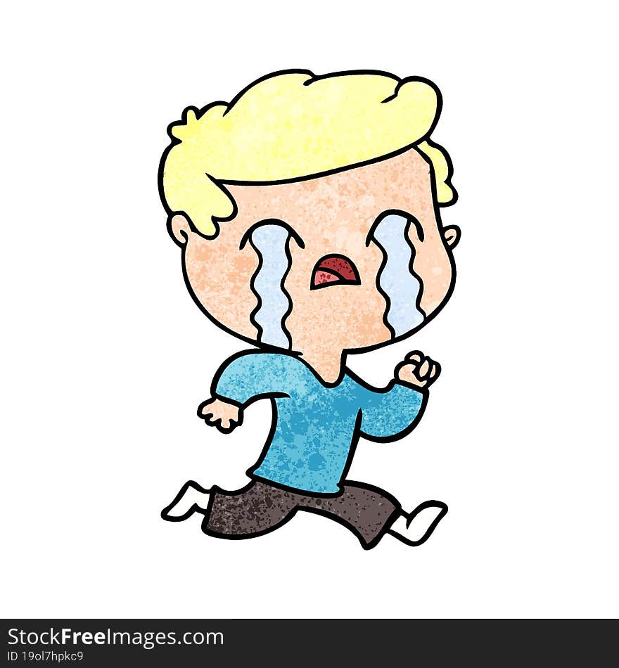 cartoon man crying. cartoon man crying