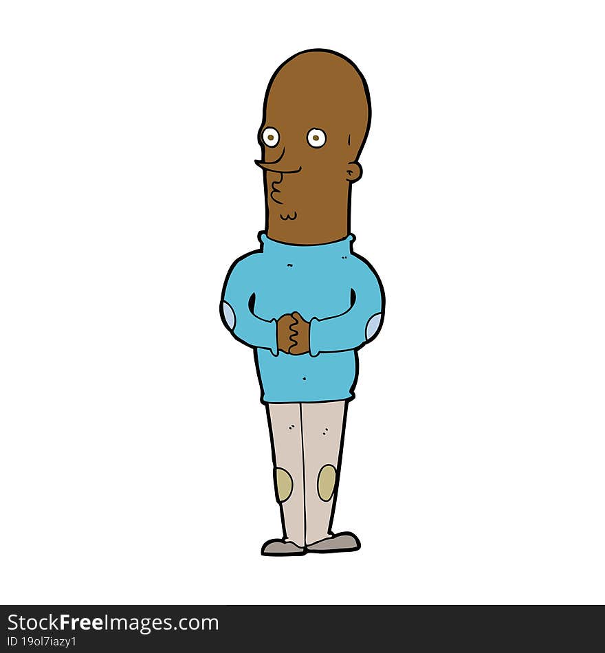 Cartoon Funny Bald Man